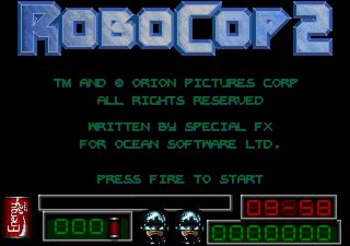 RoboCop 2 title screen