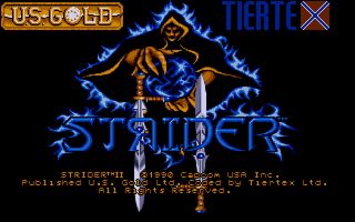 Strider II title screen