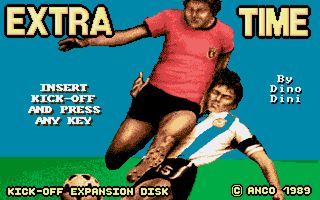 Kick Off: Extra Time title screen