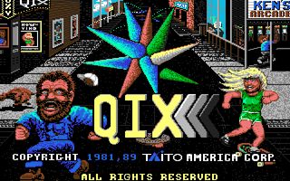 Qix title screen