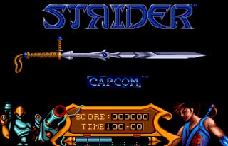 Strider title screen