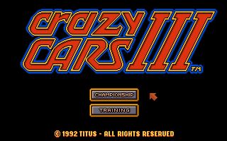 Crazy Cars III title screen