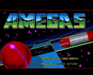 Amegas title screen